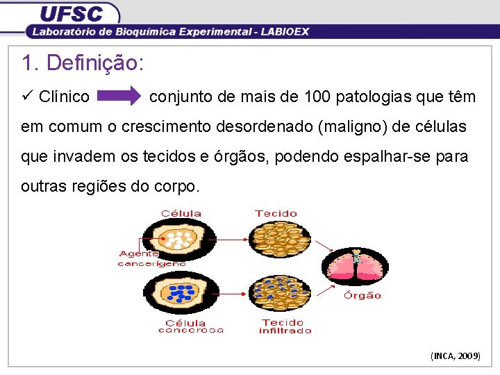 1. Definição: ü Clínico conjunto de mais de 100 patologias que têm em comum