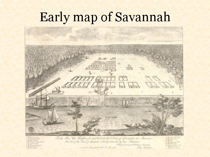 Early map of Savannah 