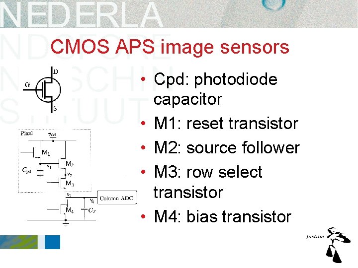 CMOS APS image sensors • Cpd: photodiode capacitor • M 1: reset transistor • CMOS APS image sensors • Cpd: photodiode capacitor • M 1: reset transistor •