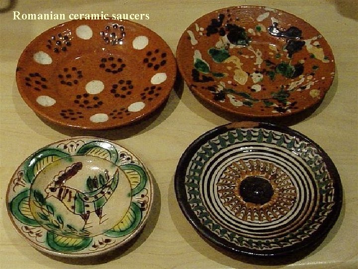 Romanian ceramic saucers 