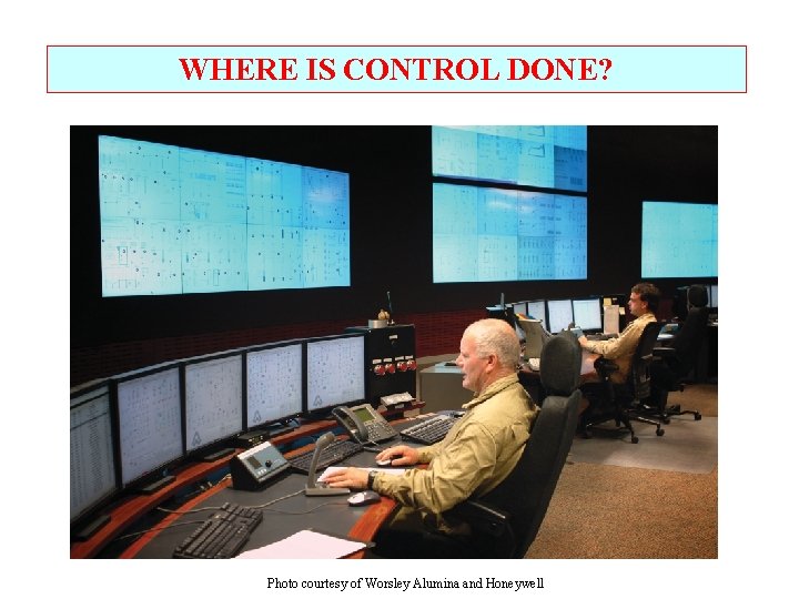 WHERE IS CONTROL DONE? Photo courtesy of Worsley Alumina and Honeywell 