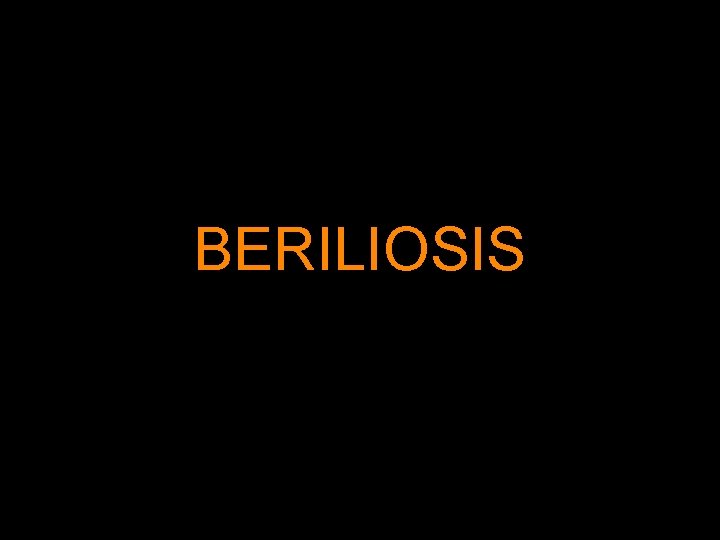 BERILIOSIS 