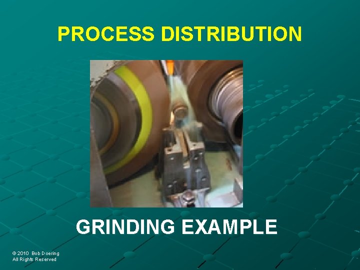 PROCESS DISTRIBUTION GRINDING EXAMPLE © 2010 Bob Doering © 2010 Bob Doering All Rights