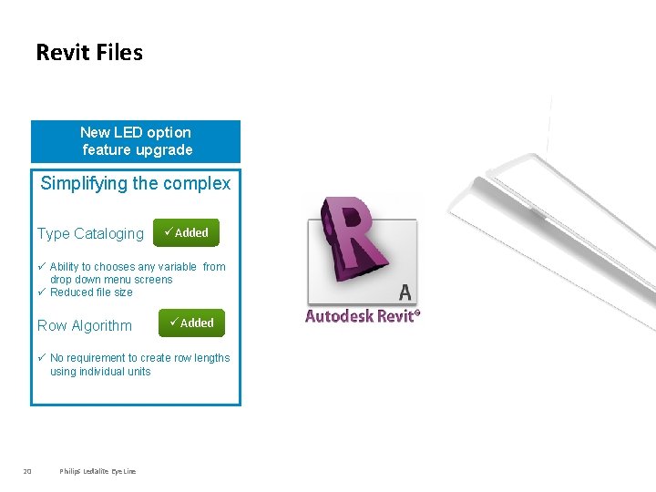 Revit Files New LED option feature upgrade Simplifying the complex Type Cataloging üAdded ü