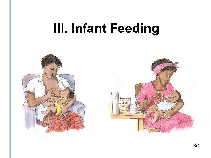 III. Infant Feeding 1 -27 