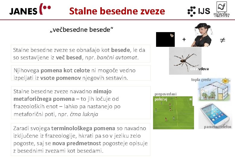 Stalne besedne zveze „večbesedne besede“ + Stalne besedne zveze se obnašajo kot besede, le