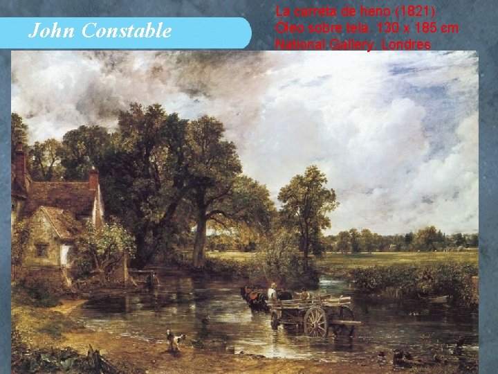 John Constable La carreta de heno (1821) Óleo sobre tela. 130 x 185 cm