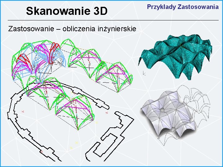 Skanowanie 3 D Zastosowanie – obliczenia inżynierskie Przykłady Zastosowania 