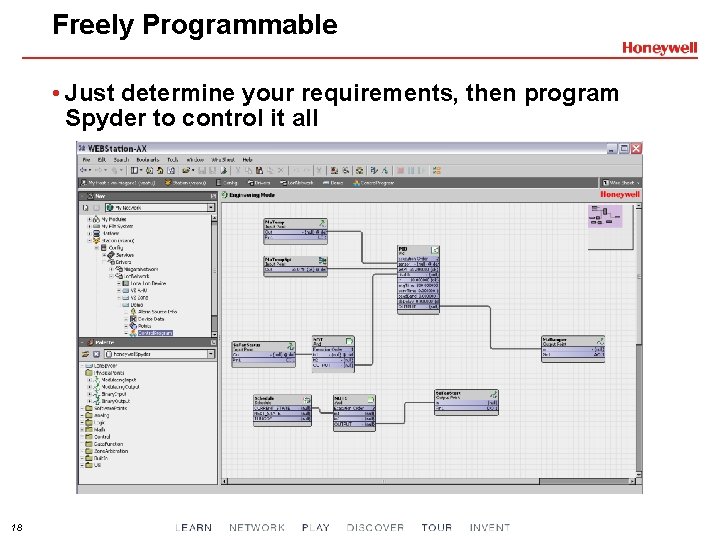 Freely Programmable • Just determine your requirements, then program Spyder to control it all