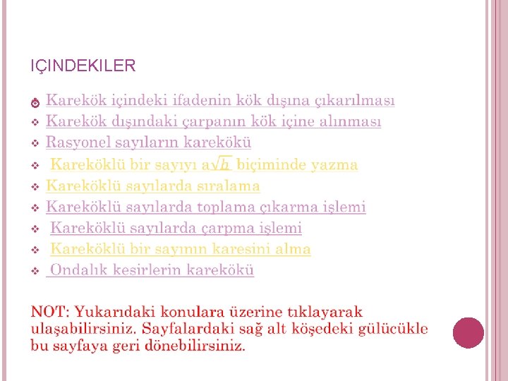 IÇINDEKILER IÇINDEKILER