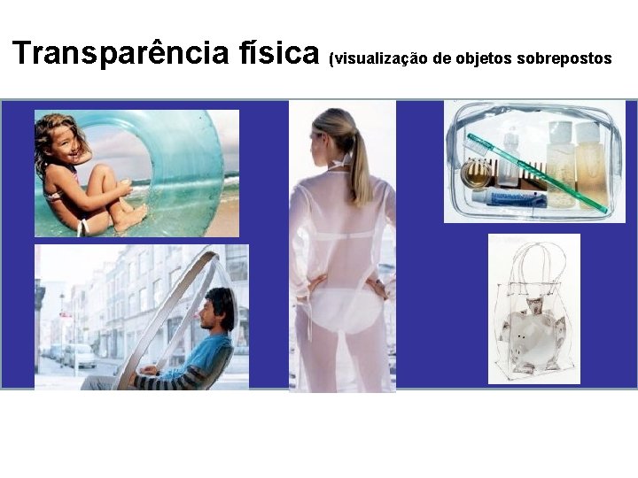 Transparência física (visualização de objetos sobrepostos 