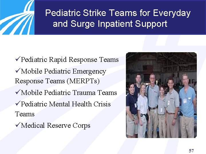Pediatric Strike Teams for Everyday and Surge Inpatient Support üPediatric Rapid Response Teams üMobile