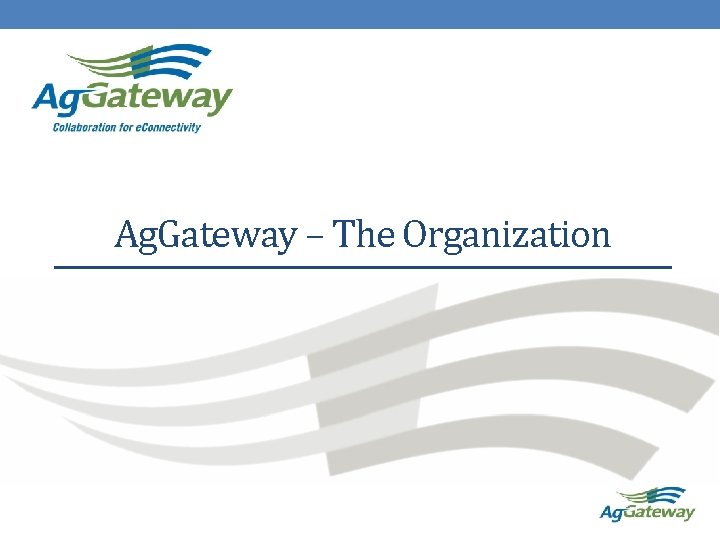 Ag. Gateway – The Organization 