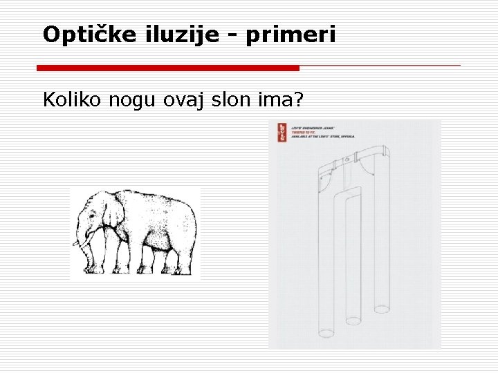 Optičke iluzije - primeri Koliko nogu ovaj slon ima? 