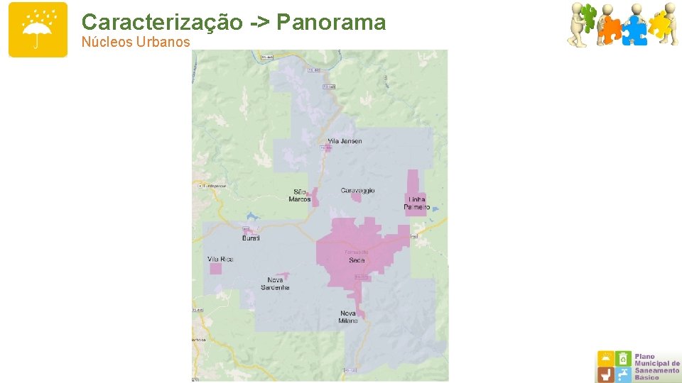 Caracterização -> Panorama Núcleos Urbanos Caracterização -> Panorama Núcleos Urbanos