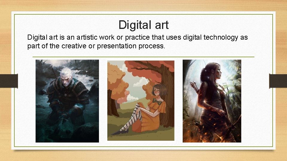 Digital art is an artistic work or practice that uses digital technology as part