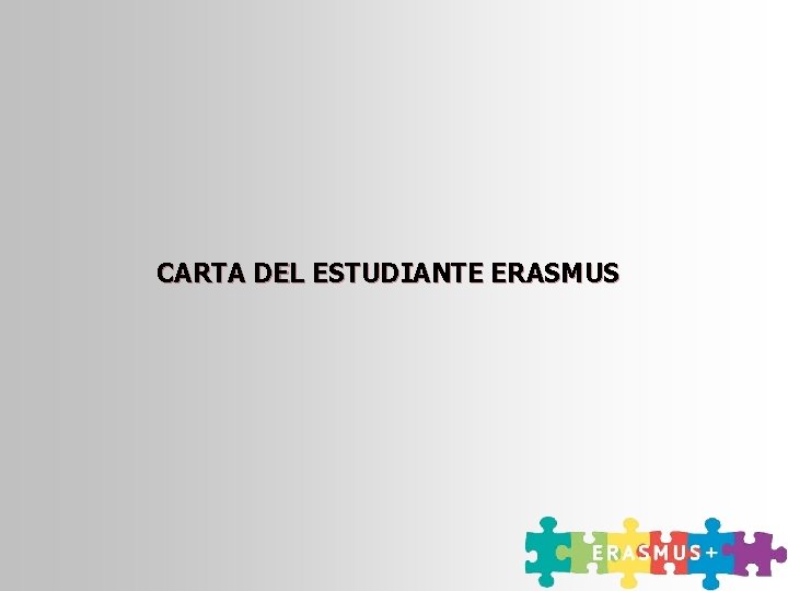 CARTA DEL ESTUDIANTE ERASMUS 