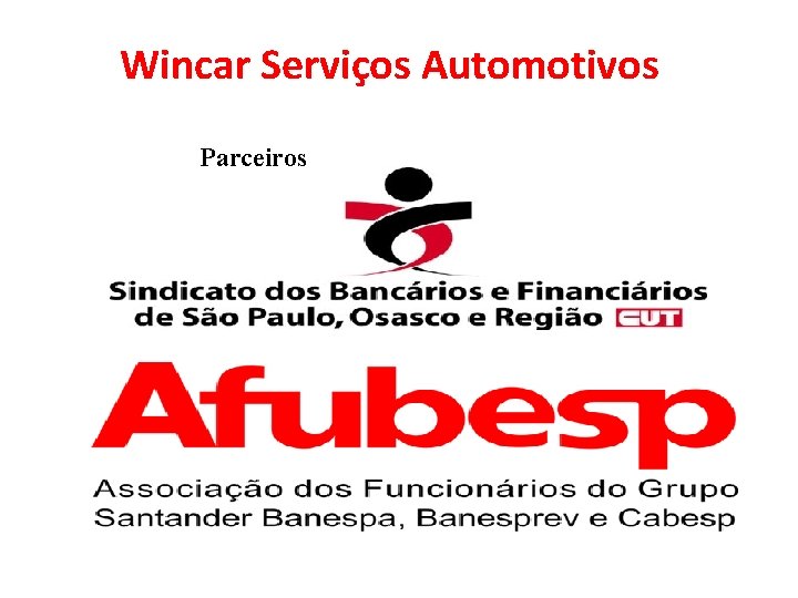 Wincar Serviços Automotivos Parceiros 