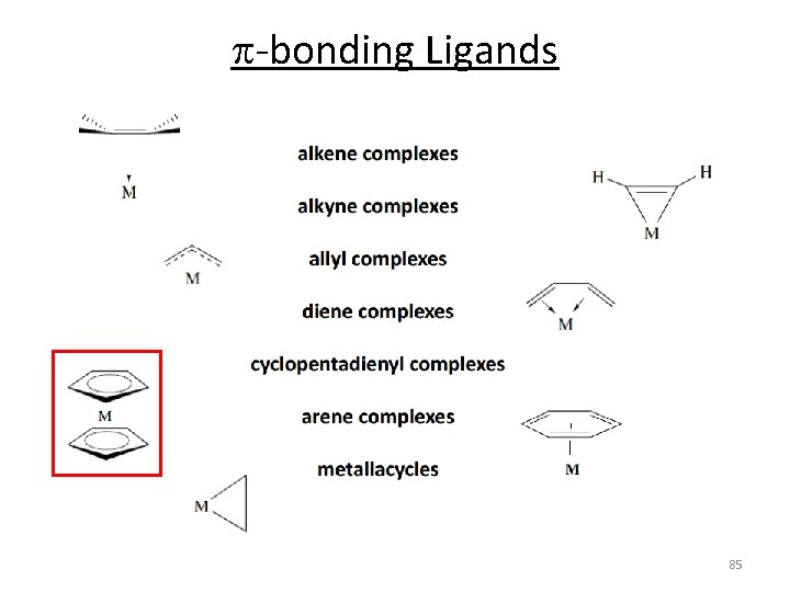 p‐bonding Ligands 85 