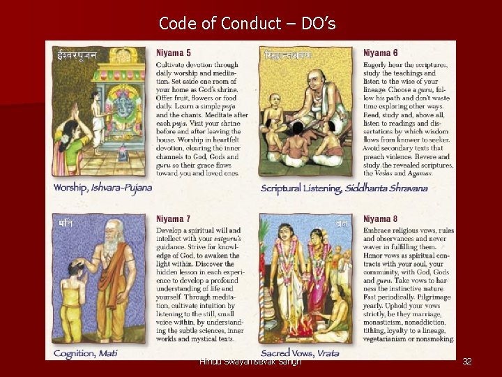 Code of Conduct – DO’s Hindu Swayamsevak Sangh 32 Code of Conduct – DO’s Hindu Swayamsevak Sangh 32