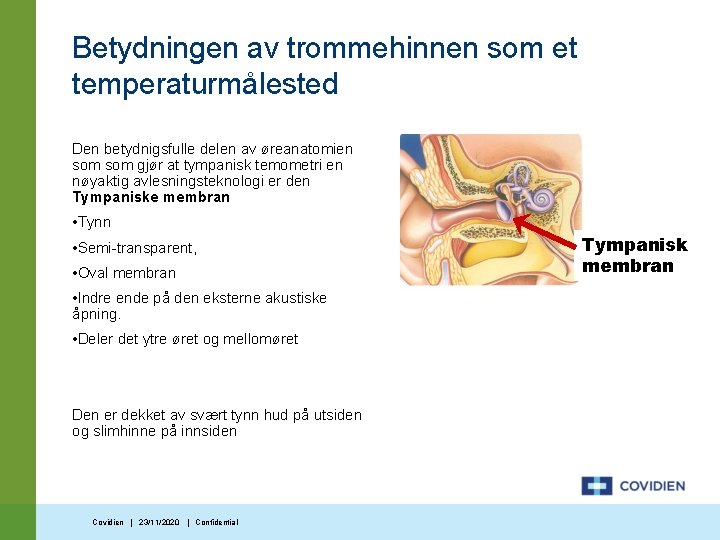 Betydningen av trommehinnen som et temperaturmålested Den betydnigsfulle delen av øreanatomien som gjør at