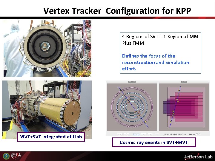 Vertex Tracker Configuration for KPP 4 Regions of SVT + 1 Region of MM