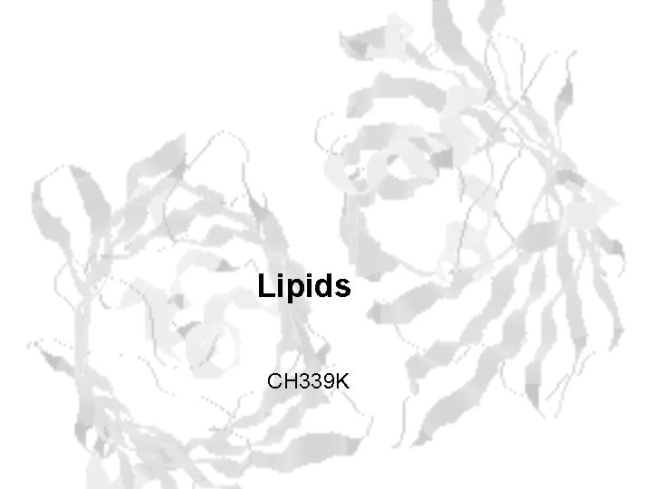 Lipids CH 339 K 