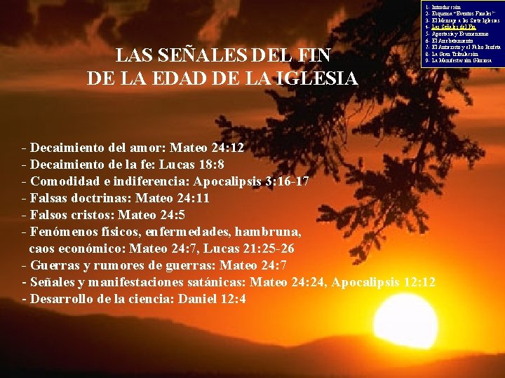 LAS SEÑALES DEL FIN DE LA EDAD DE LA IGLESIA 1 - Introducción 2