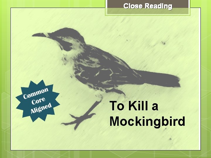 Close Reading To Kill a Mockingbird 