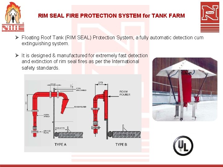 RIM SEAL FIRE PROTECTION SYSTEM for TANK FARM Ø Floating Roof Tank (RIM SEAL)