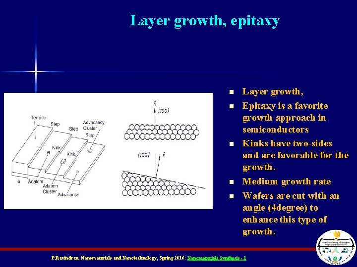 Layer growth, epitaxy n n n Layer growth, Epitaxy is a favorite growth approach