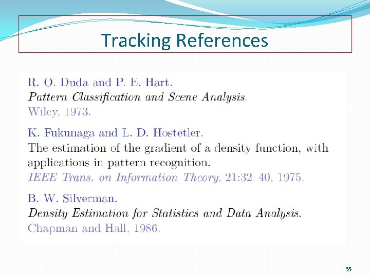 Tracking References 55 