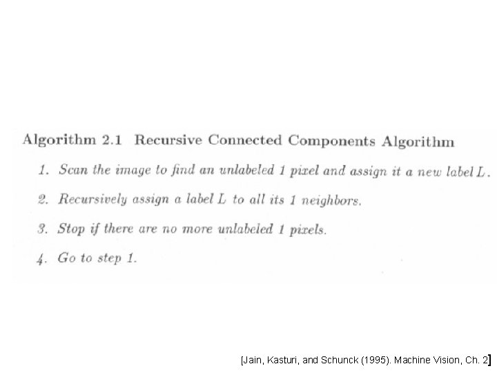 [Jain, Kasturi, and Schunck (1995). Machine Vision, Ch. 2] 