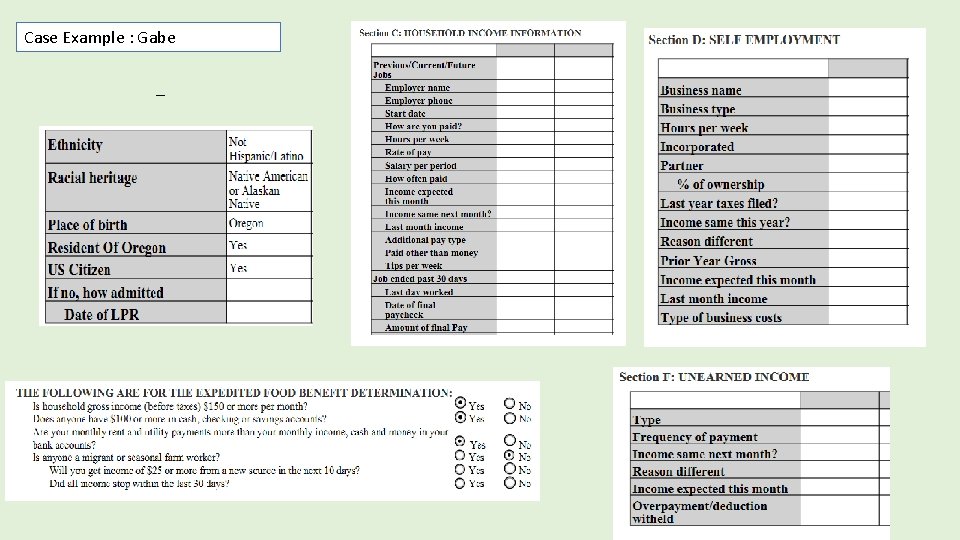 Case Example : Gabe – 