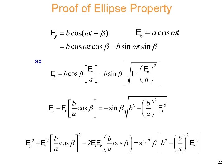 Proof of Ellipse Property so 22 