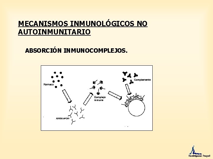 MECANISMOS INMUNOLÓGICOS NO AUTOINMUNITARIO ABSORCIÓN INMUNOCOMPLEJOS. Rodríguez Puyol 