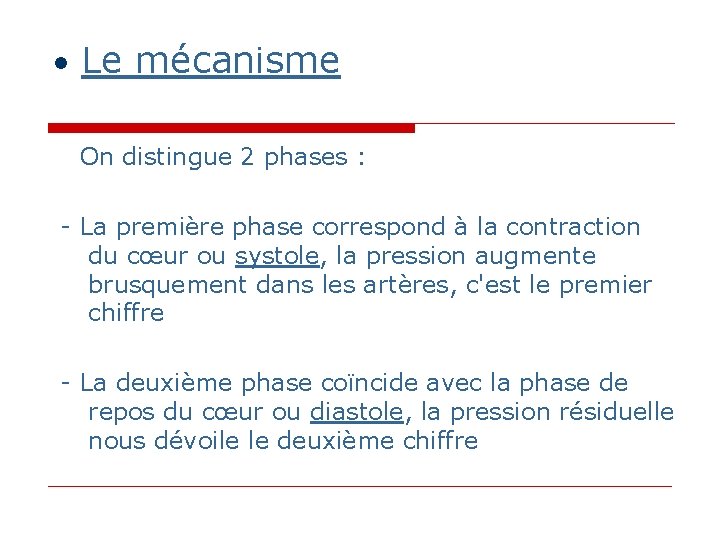 • Le mécanisme On distingue 2 phases : - La première phase correspond • Le mécanisme On distingue 2 phases : - La première phase correspond