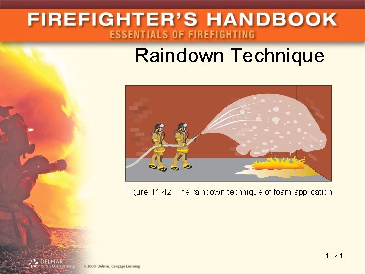 Raindown Technique Figure 11 -42 The raindown technique of foam application. 11. 41 