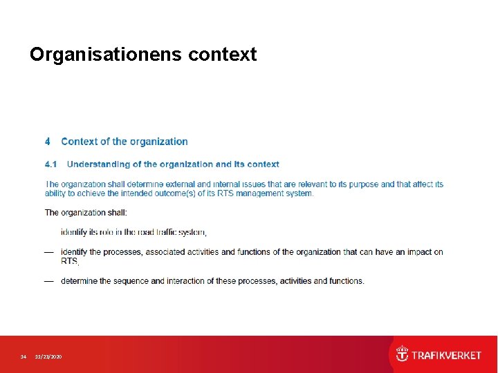 Organisationens context 14 11/23/2020 
