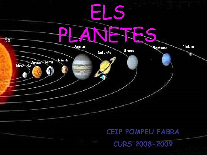 ELS PLANETES CEIP POMPEU FABRA CURS 2008 -2009 