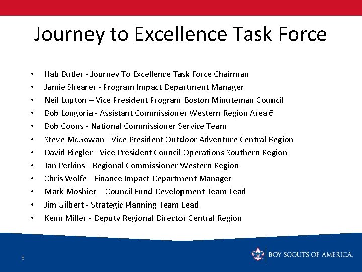 Journey to Excellence Task Force • • • 3 Hab Butler - Journey To