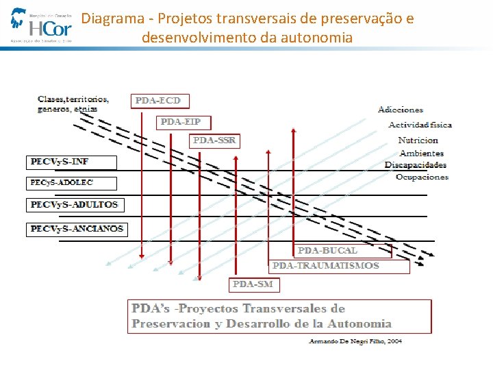 Diagrama - Projetos transversais de preservação e desenvolvimento da autonomia 