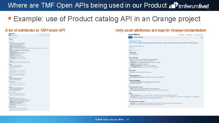 Where are TMF Open APIs being used in our Product § Example: use of Where are TMF Open APIs being used in our Product § Example: use of