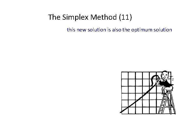 The Simplex Method (11) Because the coefficients in the objective function represented by Eq.