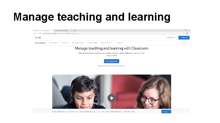 Manage teaching and learning 