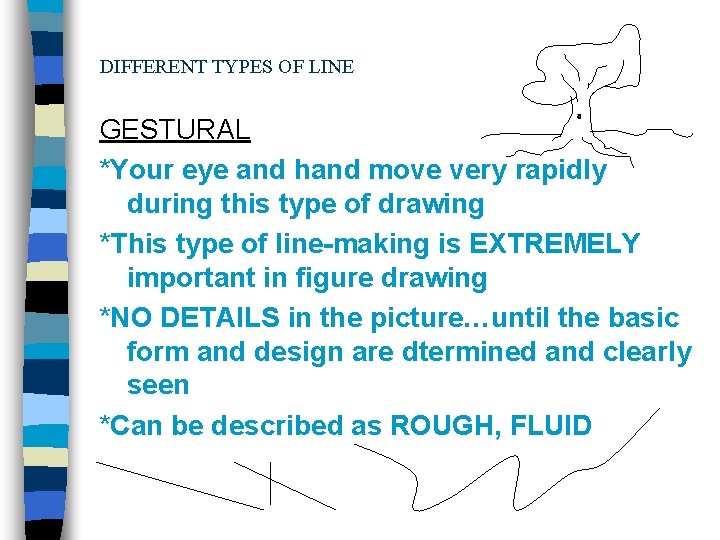 DIFFERENT TYPES OF LINE GESTURAL *Your eye and hand move very rapidly during this