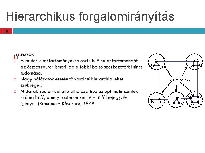 Hierarchikus forgalomirányítás 46 2 A 2 B 1 B 1 A 1 C 2