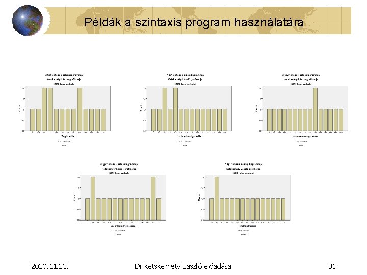 Példák a szintaxis program használatára 2020. 11. 23. Dr ketskeméty László előadása 31 