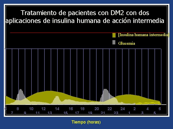 Tratamiento de pacientes con DM 2 con dos aplicaciones de insulina humana de acción