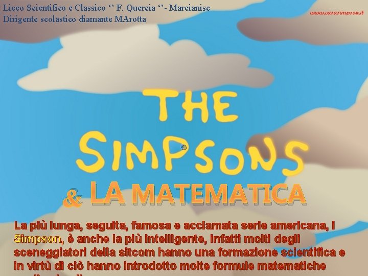 Liceo Scientifico e Classico ‘’ F. Quercia ‘’- Marcianise Dirigente scolastico diamante MArotta . Liceo Scientifico e Classico ‘’ F. Quercia ‘’- Marcianise Dirigente scolastico diamante MArotta .